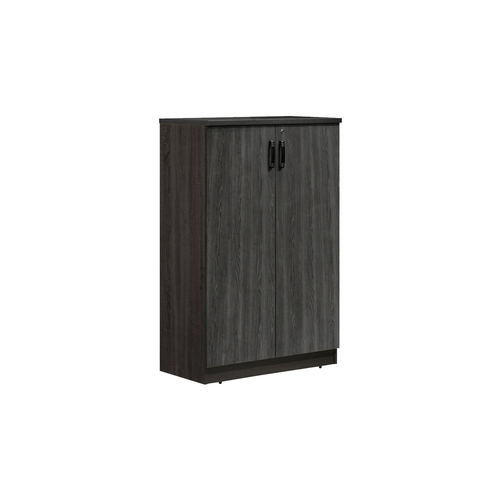 Armoire Moyenne Porte En Bois Newport Gris + Solama Gris L800XW420XH1245mm