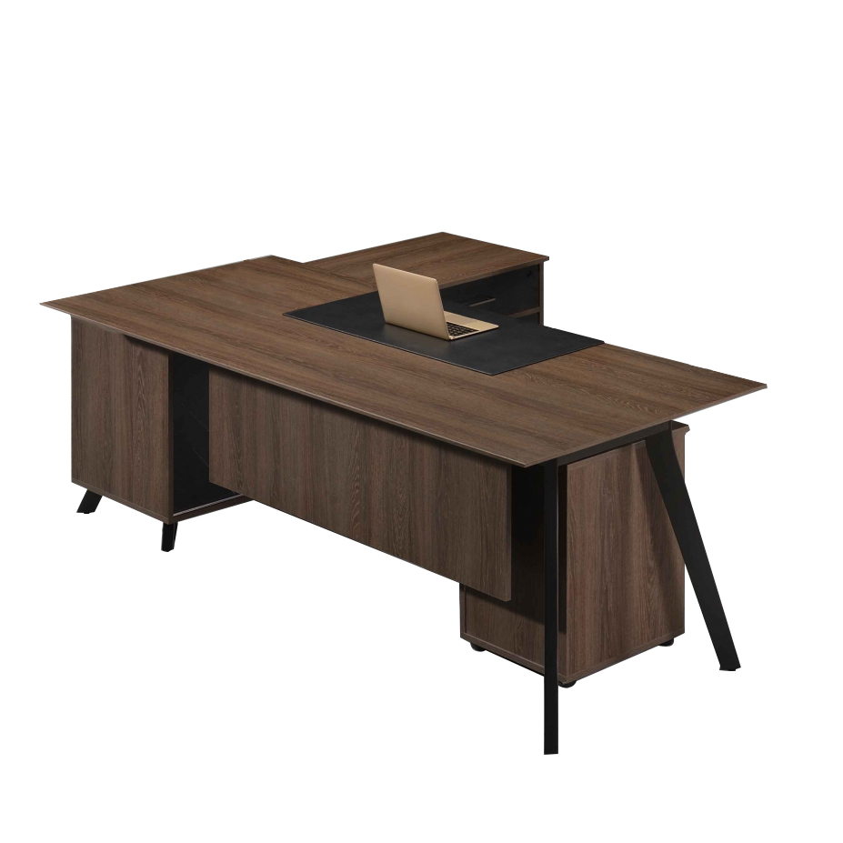 Bureau excécutif avec retour L2230XW1800WH750 Marron