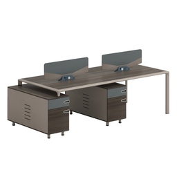 [BPWS-B201424] Poste de travail 4 places 2400L x 1200P x 750H Marron/Cappuccho