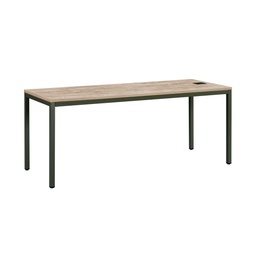 [BOHASD1560AG] BUREAU STANDARD AVEC PIETEMENT EN METAL L1500 x W600 x H750MM GRIS AMBERG