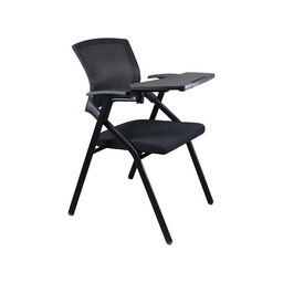 [BPV-2166] Chaise conference noire avec tablette rabattable