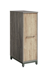 [BHASMHC1280AG] ARMOIRE MOYENNE PROFONDE AVEC PORTE BATTANTE EN BOIS L400 x W720 x H1280 GRIS AMBERG